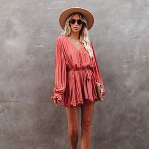 Vici “Found Love Pleated Romper” NWT
